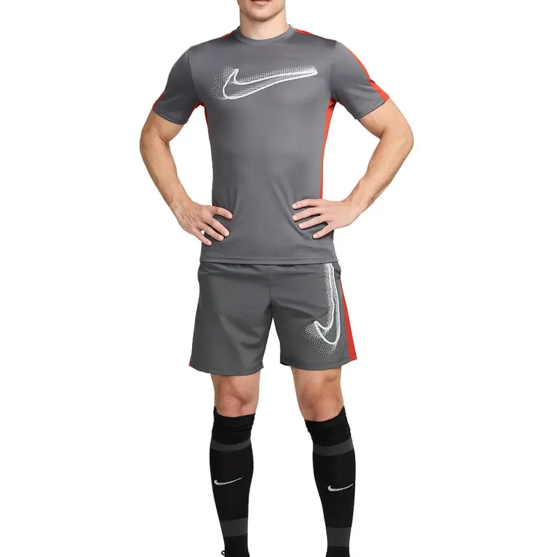 Nike Academy T-Shirt Men's Iron Gray/Dragon Red/Pure Platinum-2