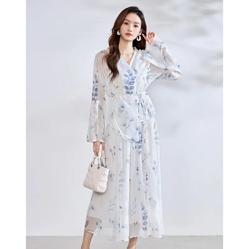 Love Elaine Skirt Set Women's White-4