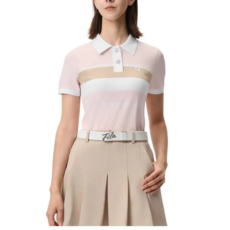 FILA Polo Shirt Women's Pink Thistle-2