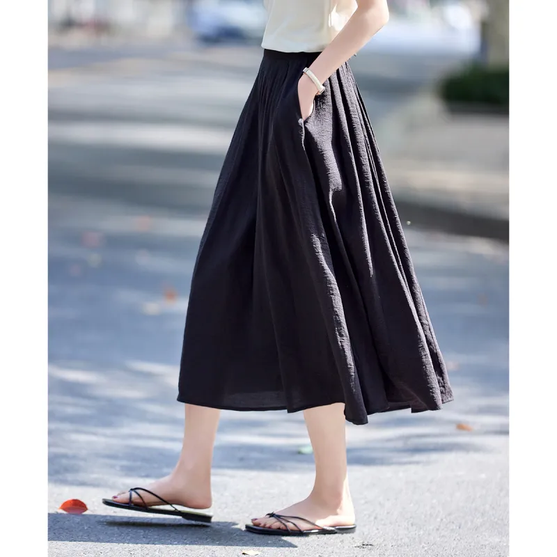 Still Quiet Casual Long Skirt Women's-1