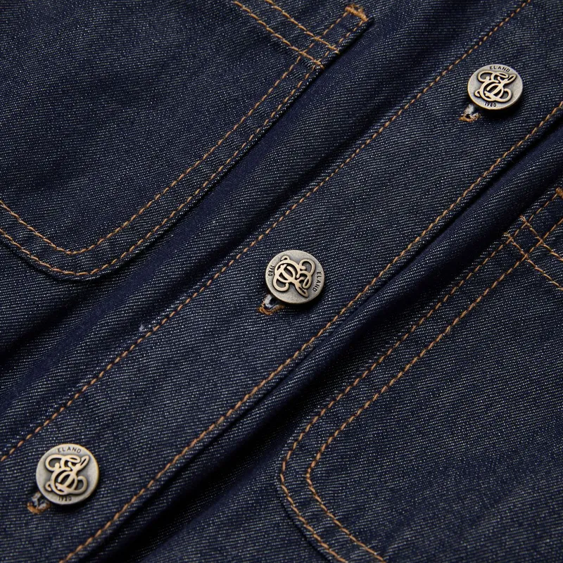 E.land Short Sleeved Dress Women's Dark Denim 57D/Indigo-4