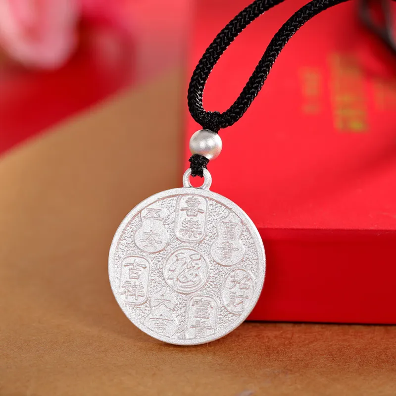LIUXIN Foot Silver 990 Pendants Unisex-2