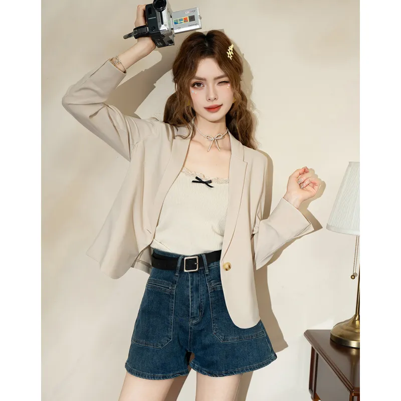 FAWENXIANGZI Summer Business Suit Loose Fit Women's-1