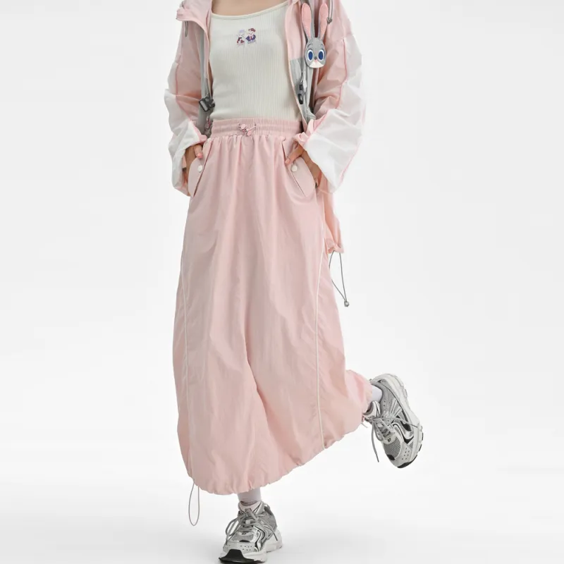 SNBL Casual Long Skirts Women's Pink-2