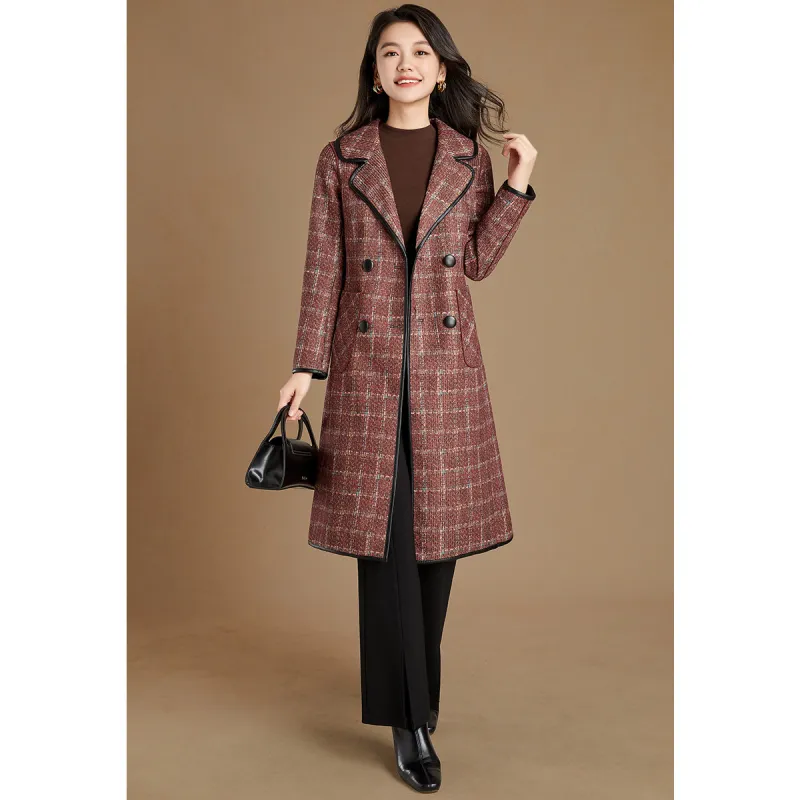 Mylan Trench Coat Loose Fit Women's Orange Reversible-3