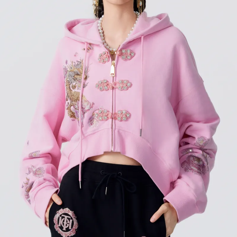 TCH Cropped Coats Women's Pink-2