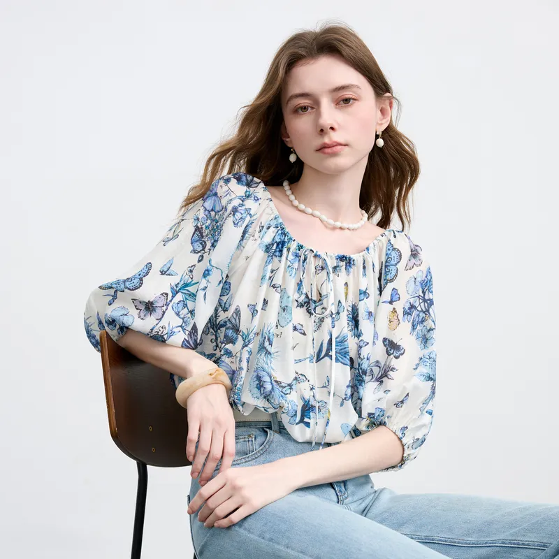 3COLOUR Chiffon Shirts Women's-3
