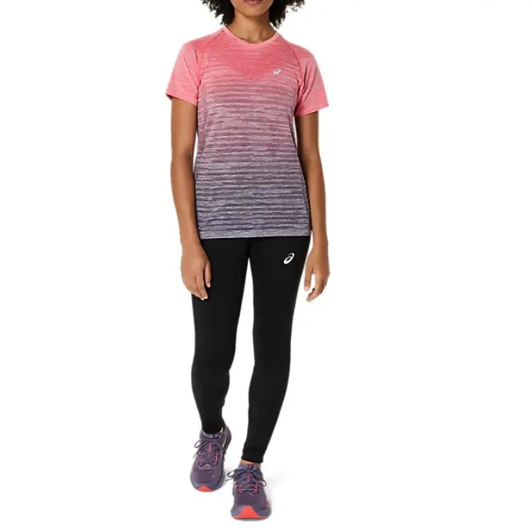 Asics Raglan Sleeve T Shirt Women's Coral Reef/Gray Purple-3