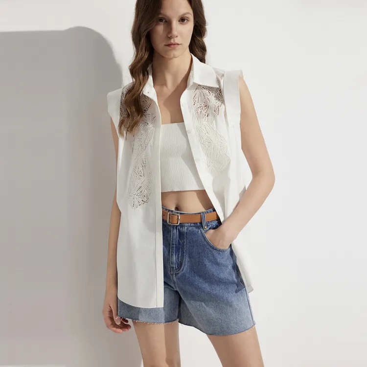 ELLE Shirts Women's White-3