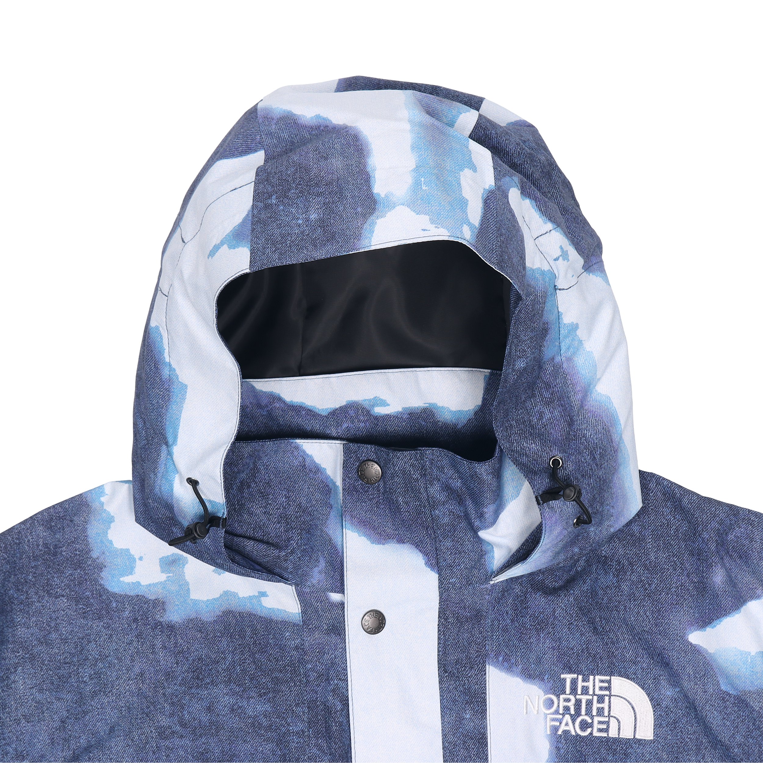 ジャケット・アウター Supreme NORTH FACE Bleached Mountain JKT Supreme The North Face Bleached Denim Print Mountain Jacket