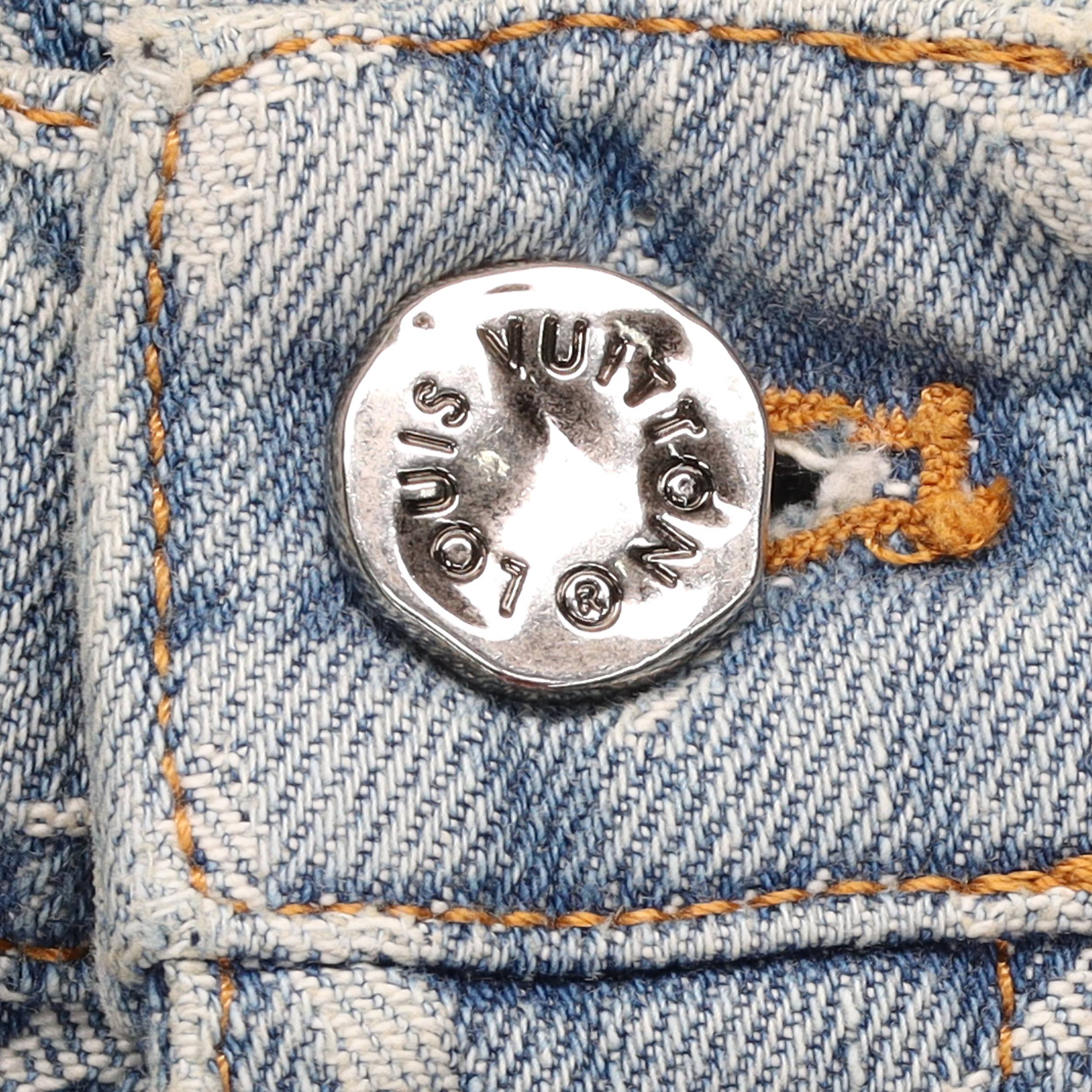 AJN29 ルイヴィトン 極美品 ギボシ サンチュールジーンズ 90サイズ LOUIS VUITTON Baggy Denim Pants - POIZON