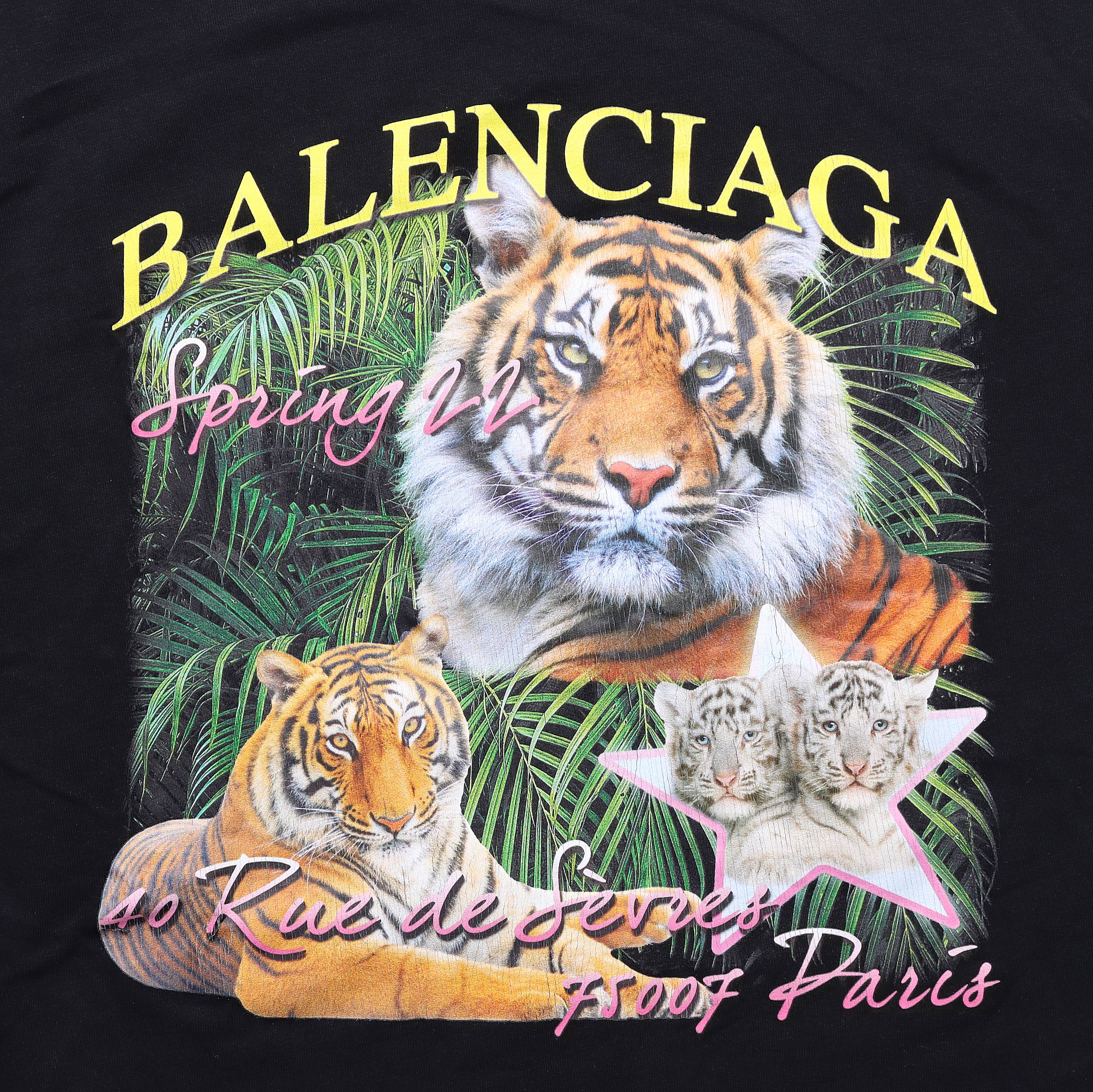 ◆正規品◆BALENCIAGA YEAR OF THE TIGER T-SHIRT◆関税込◆人気 Balenciaga Year Of The Tiger T-Shirt Black/Multi Men's