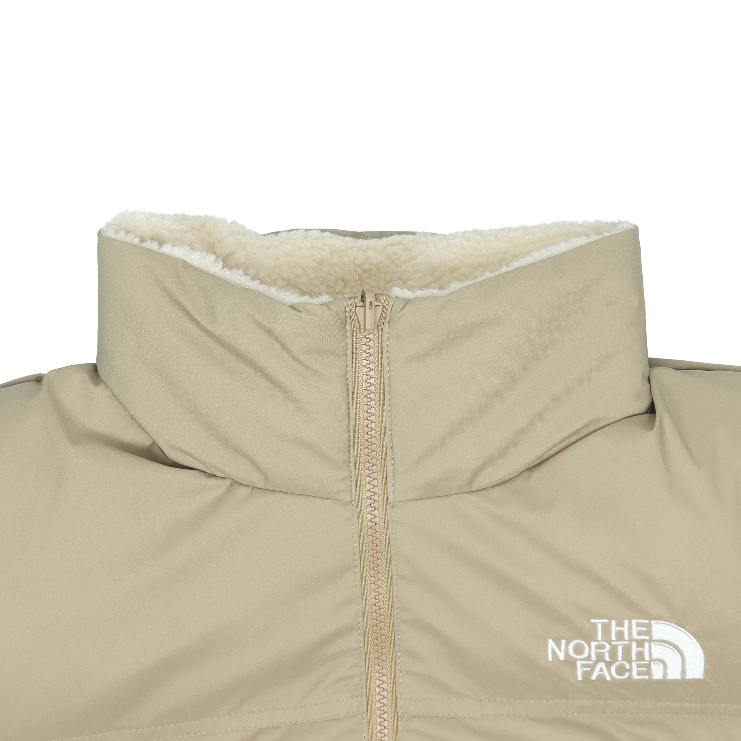 THE NORTH FACE Fleece Jacket Beige Cream Unisex Korea
