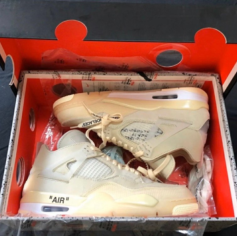 Jordan 4 Retro 'Off-White Sail' Women's - POIZON