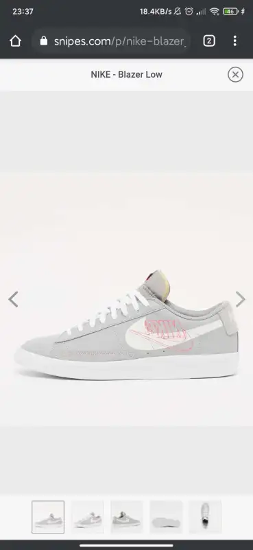 Nike Blazer Low Grey/White/Red-1
