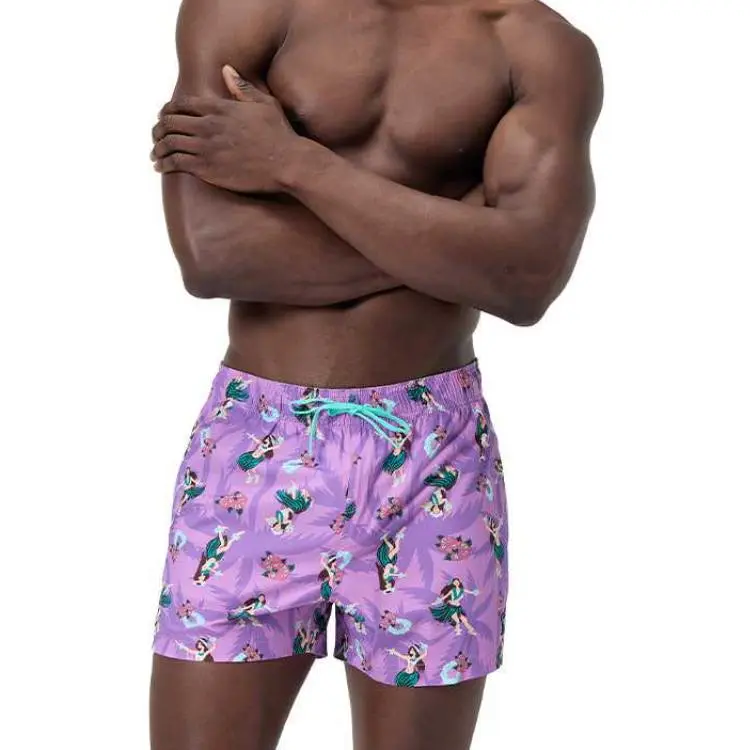 Speedo Hula Palm Swimming Shorts Men's Purple-2