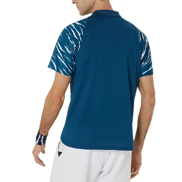 Asics Shirt Men's Gray Mackerel Blue-1
