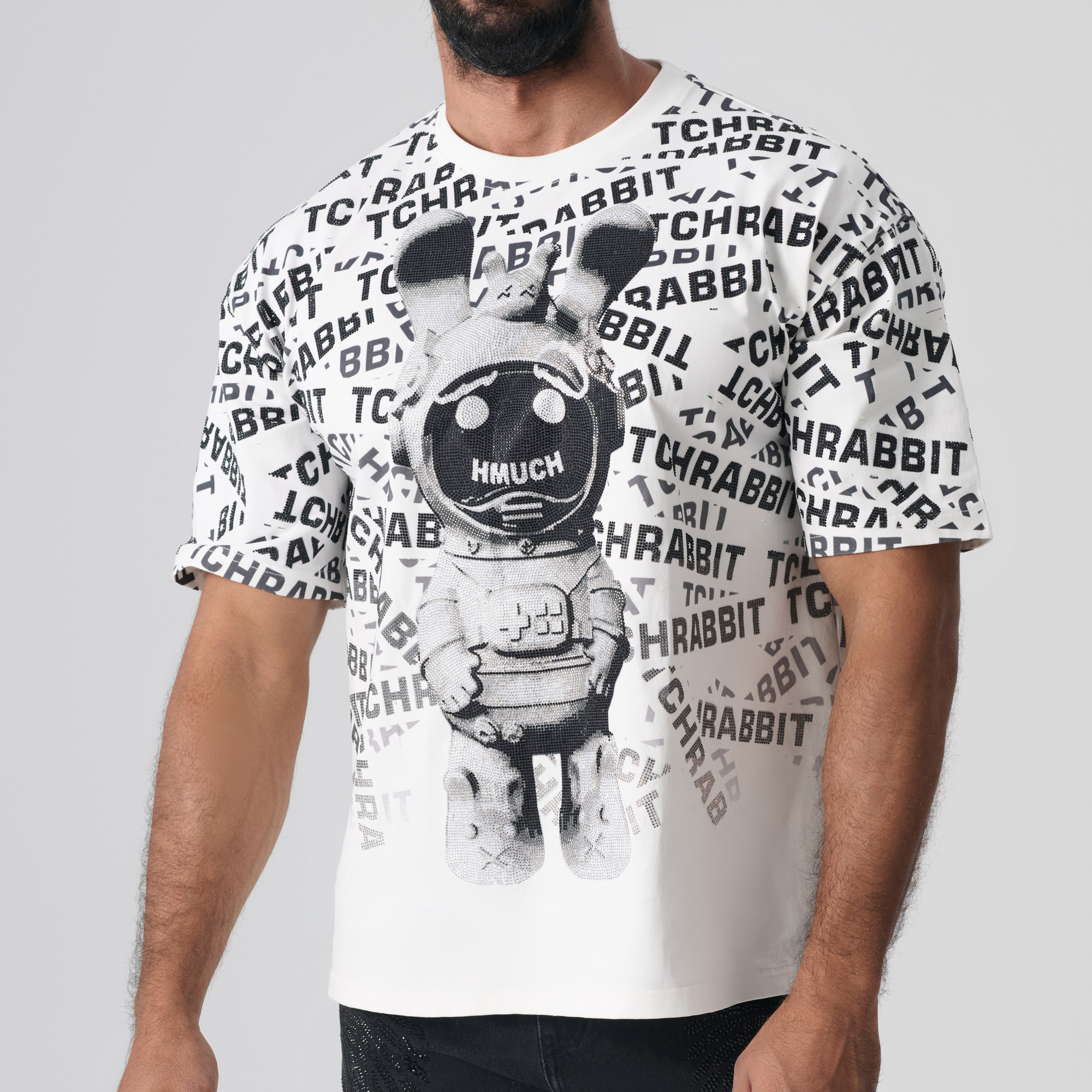 TCH T-Shirts Unisex White Base With Black Logo L - POIZON