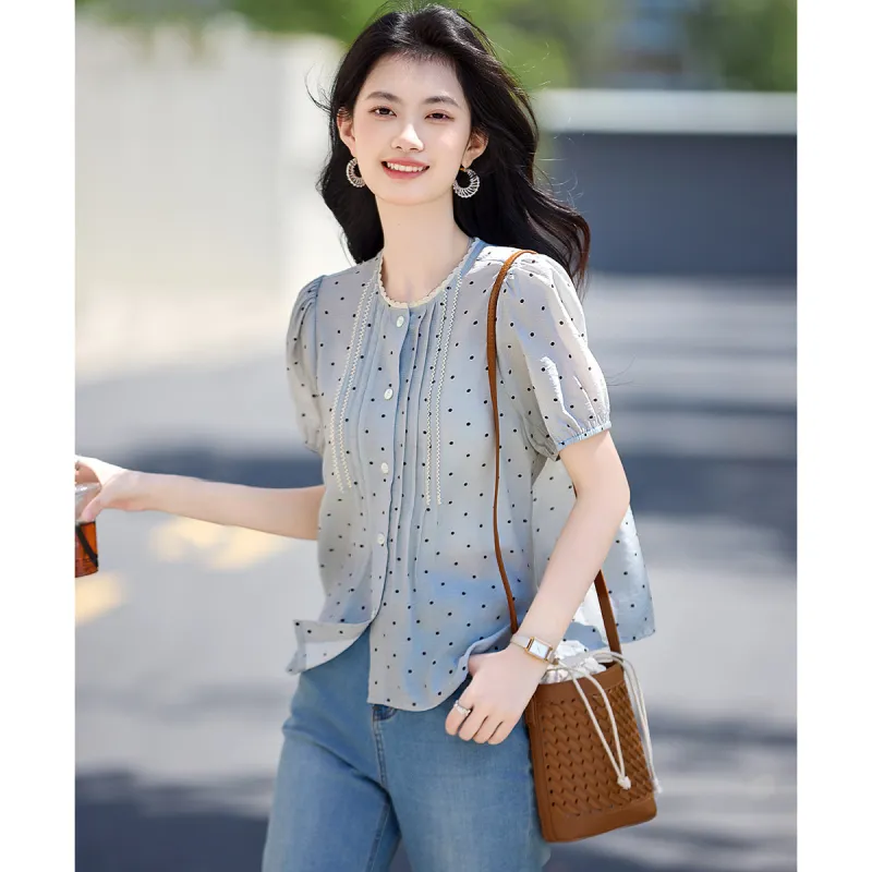 Still quiet Shirts Women's Blue-2