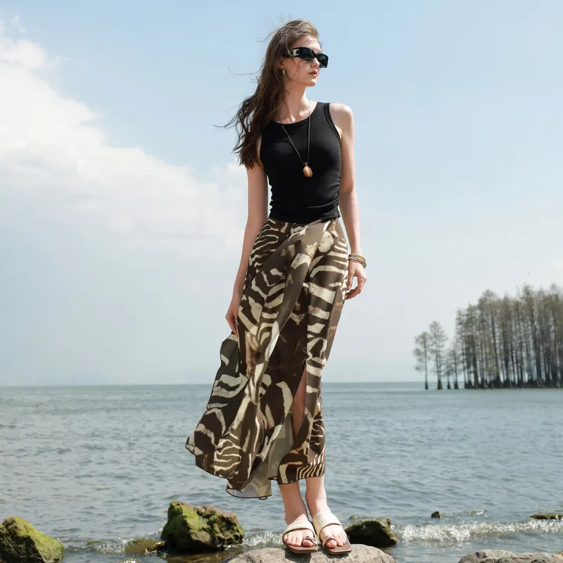 3COLOUR Casual Long Skirt Women's-6