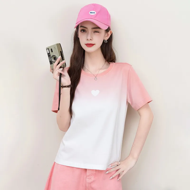 FAWENXIANGZI Summer Regular T Shirt Women's-4