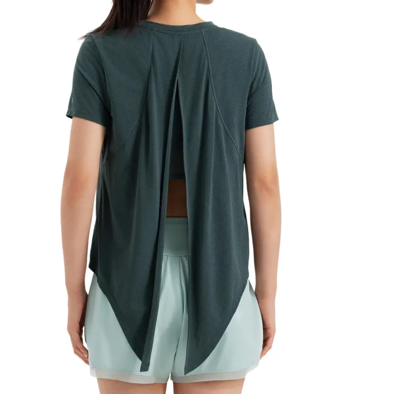 DECATHLON T Shirt Women's Dark Gray Green-1