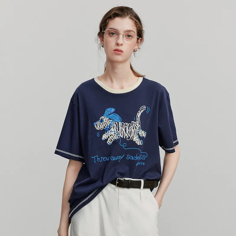 Initial Language T Shirt Women's-7