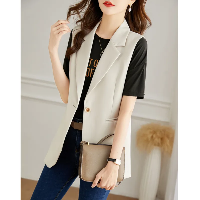 TERRE BLEUE Spring Vest Loose Fit Women's-5