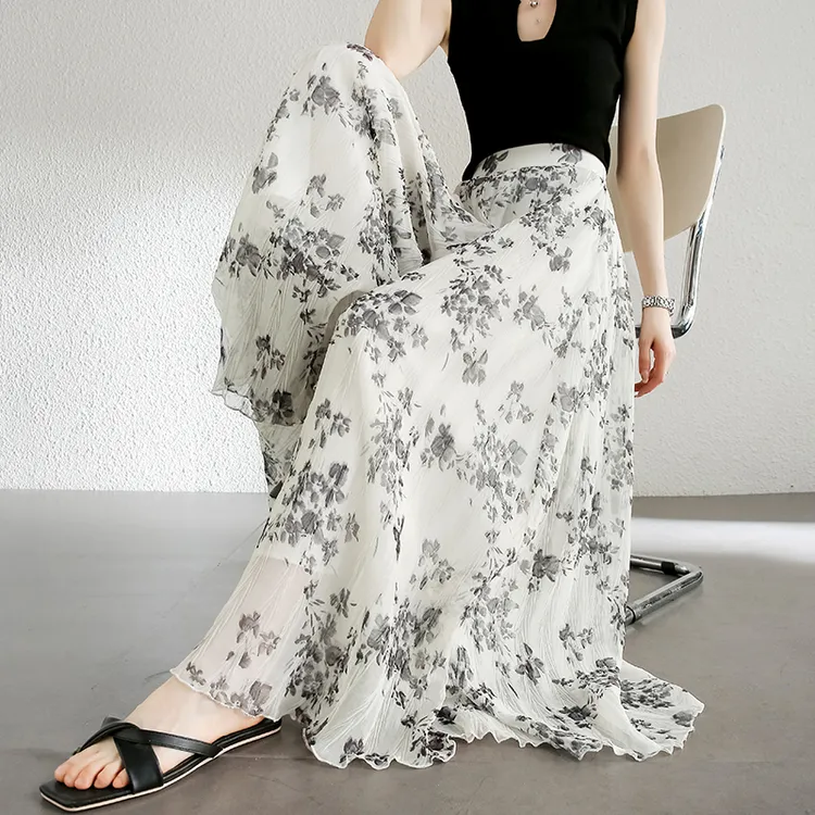 SENTUBILA Casual Pants Women's Ink Wash Apricot-3