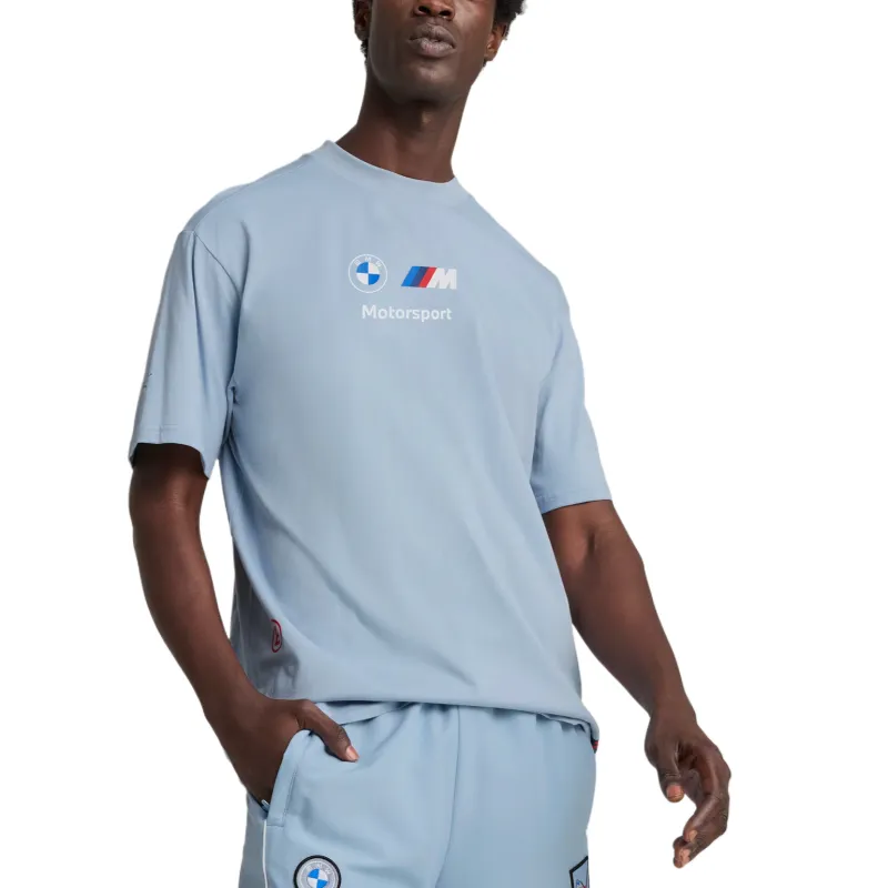 PUMA BMW M Motorsport T Shirt Men's Sky Blue-2