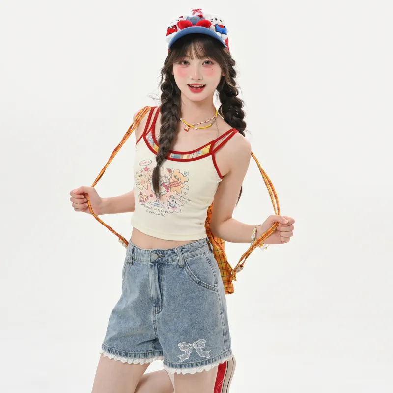 SNBL Denim Shorts Women's Blue-5