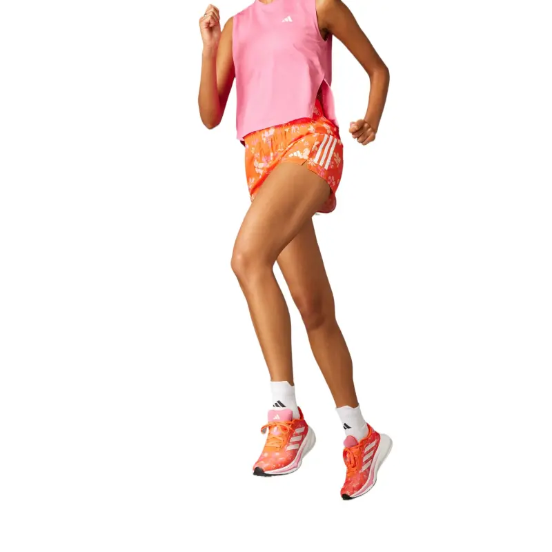 Adidas Free Shipping With AdiClub Own The Run Climacool High Rise Floral Shorts-3