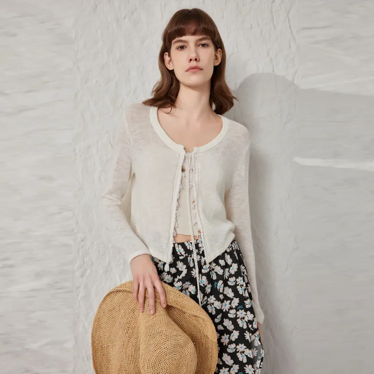 ELLE Knitwear Women's Ecru-3