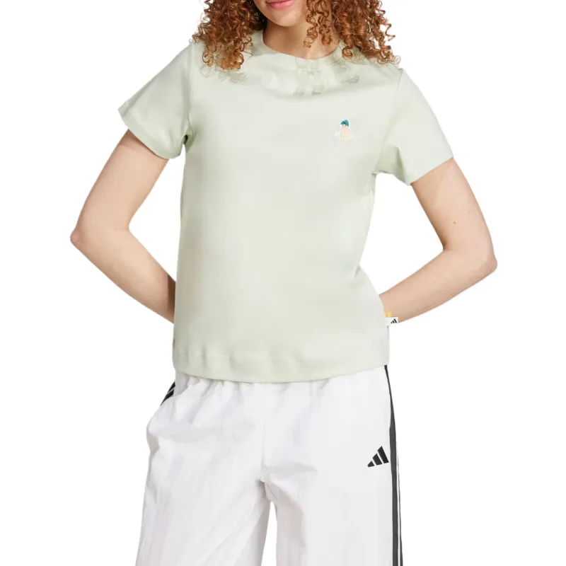 Adidas Regular T Shirt Women's Linen Green-1