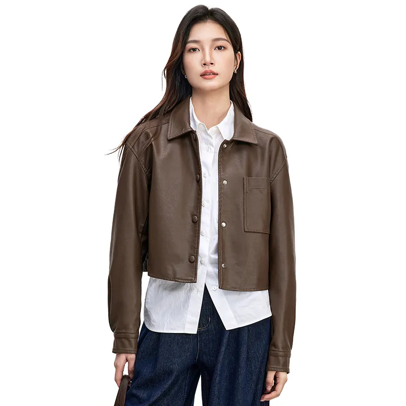 SENTUBILA Leather Jacket Women's-6