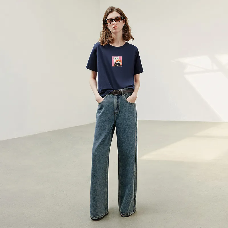 Initial Language T Shirt Women's-15