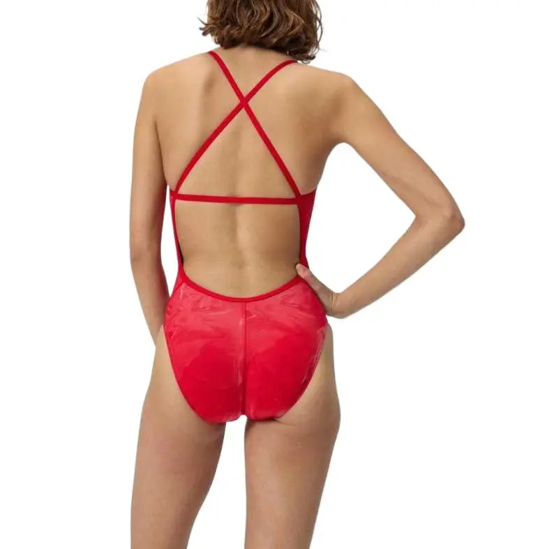 Speedo One piece Swimsuit Women's Red-1
