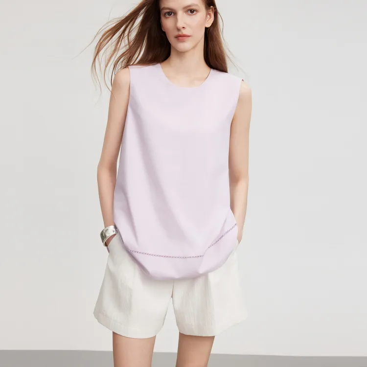ELLE Shirts Women's Pink Purple-4