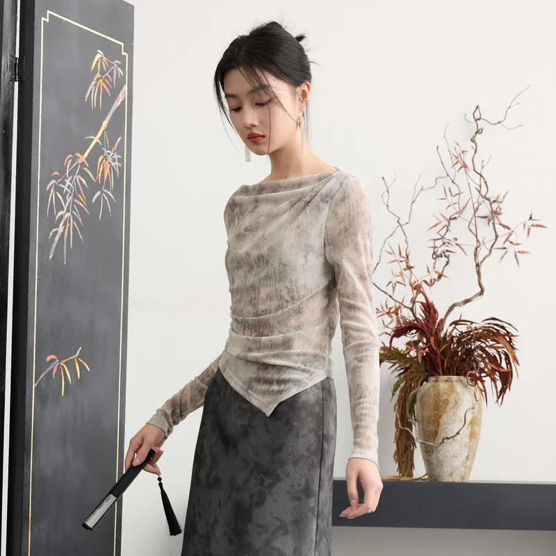 3COLOUR T Shirt Women's Silent Gray Blended-6