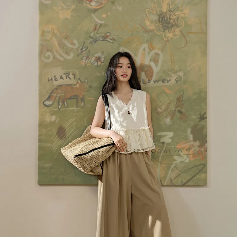 KUOSE Casual Pants Women's Khaki-3