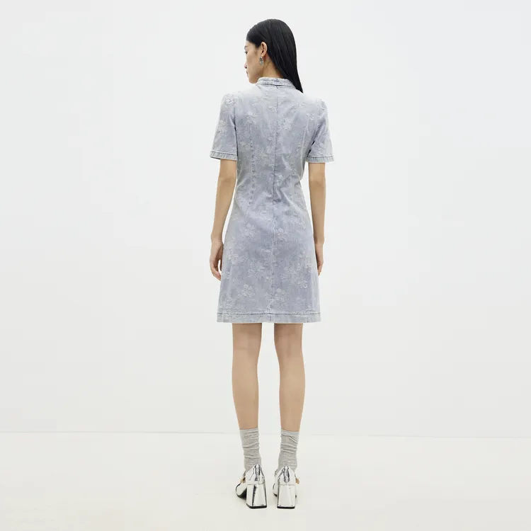 SHUIYUNJIAN Short Sleeved Dress Women's-5