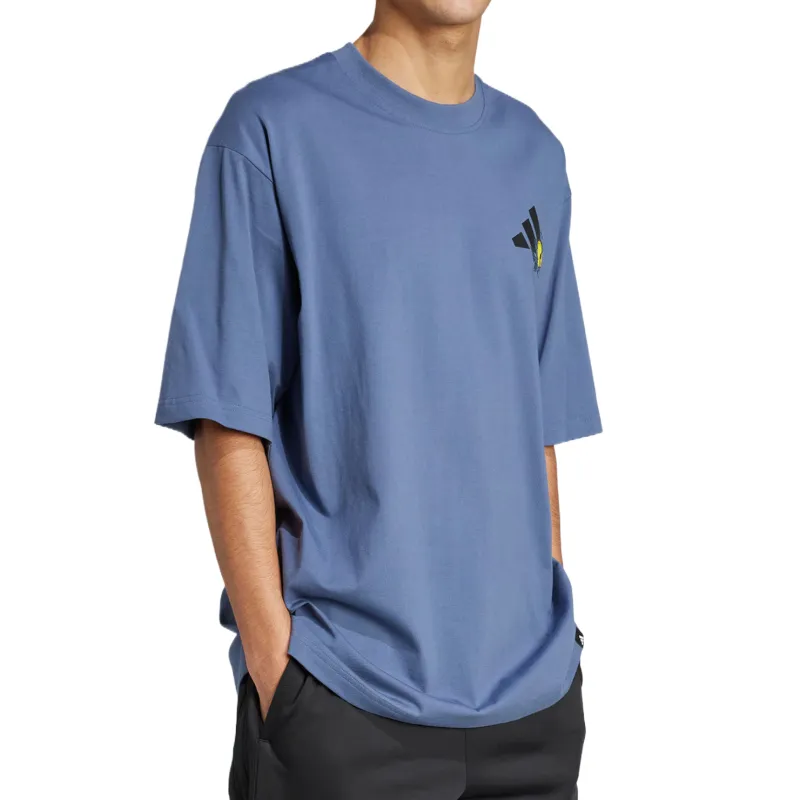 Adidas T Shirt Unisex Dark Blue-3