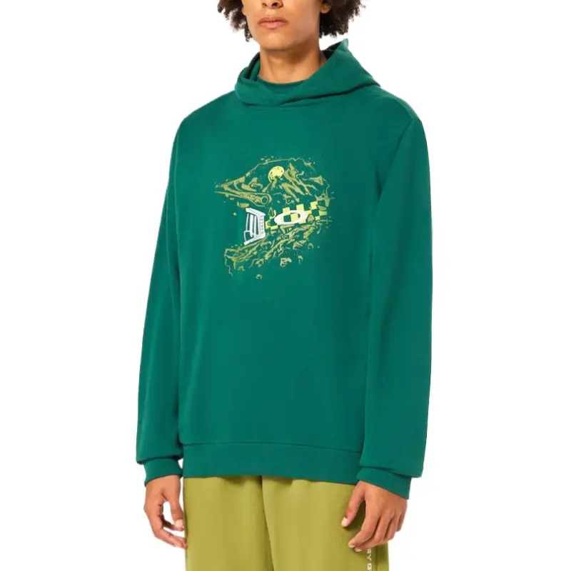Oakley Finish Line Hoodie Sweatshirt Men's Emerald Green-3