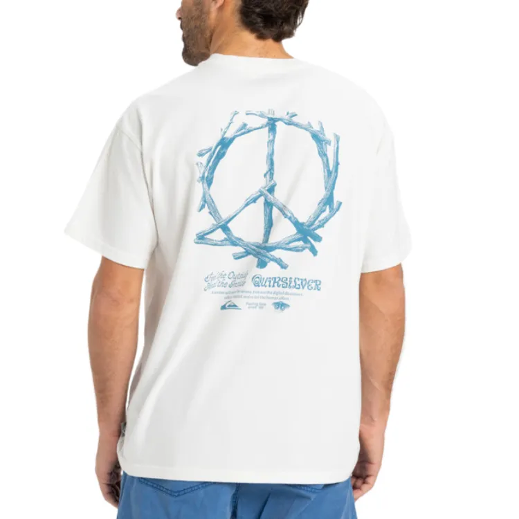 Quiksilver T Shirts Men White-3