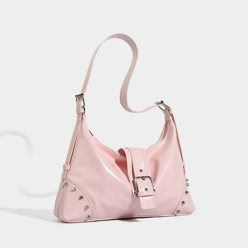 NATTY PU Shoulder Bag Women's Pink/Black-3
