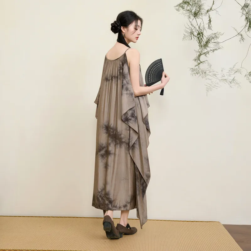 3COLOUR Slip Dresses Women's Coffee-5