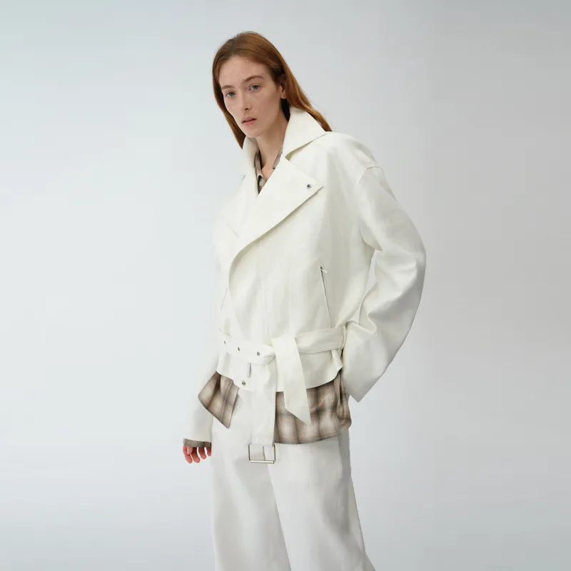 FIRELADY FUR Cropped Coat Women's Raw White-4