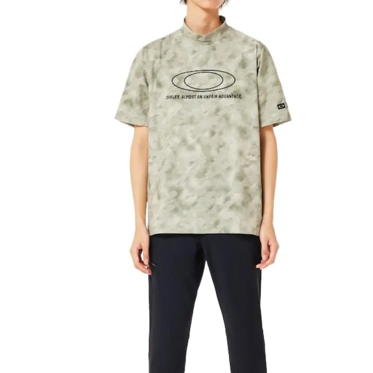 Oakley O SyncPackEllipseEmbMock T Shirt Men's Khaki Brown-3