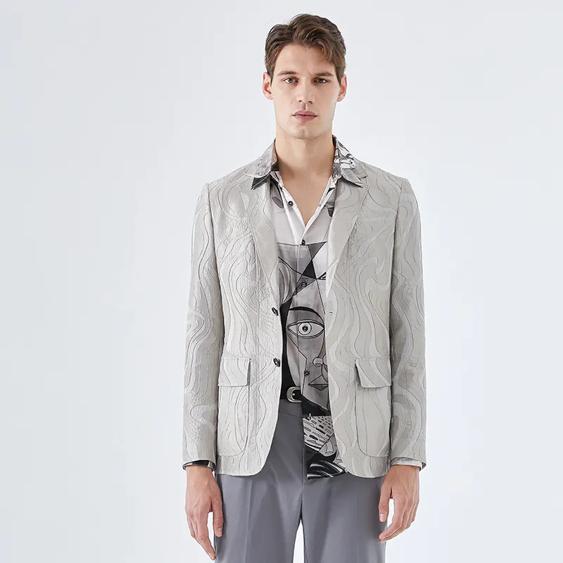 LIU·JO UOMO Business Suit Men's Beige Gray-5