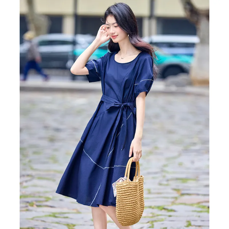Still Quiet Short Sleeved Dress Women's-1